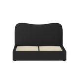 Artiss DARA double boucle bed frame side profile — Allure Home Collections