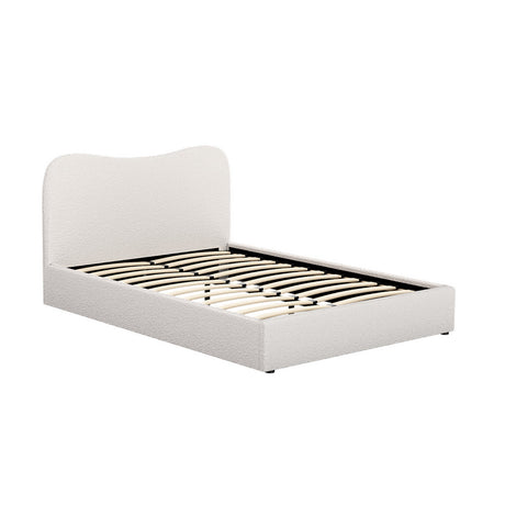 Artiss DARA Double Bed Frame — Boucle Upholstered with Padded Headboard — Allure Home Collections