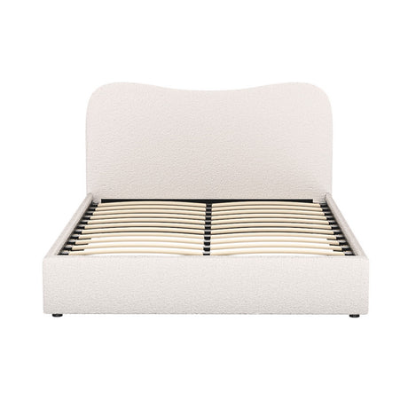 Artiss DARA Double Bed Frame — Boucle Upholstered with Padded Headboard — Allure Home Collections
