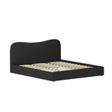 Artiss DARA boucle king bed frame in styled contemporary bedroom — Allure Home Collections