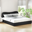Artiss DARA king bed frame in boucle fabric — full front view — Allure Home Collections