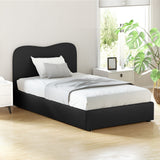 Artiss DARA king single boucle bed frame — full front view — Allure Home Collections