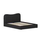 Artiss DARA queen boucle fabric bed frame showing 300kg capacity — Allure Home Collections