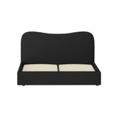 Artiss DARA queen boucle bed frame side profile — Allure Home Collections