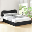 Artiss DARA queen boucle fabric bed frame — full front view — Allure Home Collections
