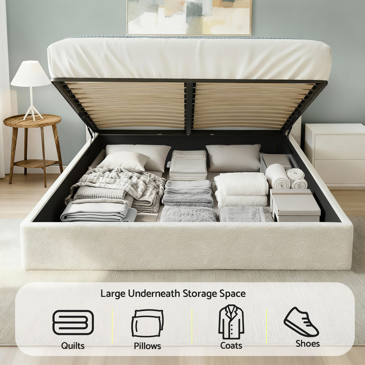 Prato Gas Lift Bed Frame