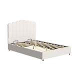 Artiss FION Double Bed Frame — Boucle Upholstered with Gas Lift Storage — Allure Home Collections