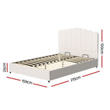 Artiss FION Queen Bed Frame — Boucle Upholstered with Gas Lift Storage — Allure Home Collections
