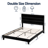 Volterra Double Bed Frame, Black