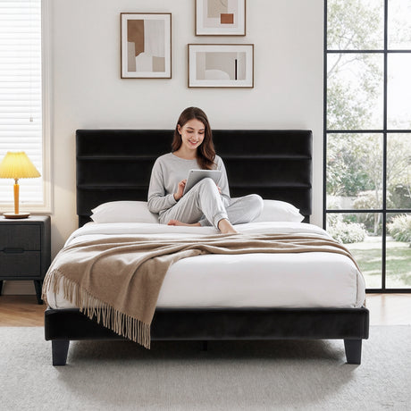Volterra Double Bed Frame, Black