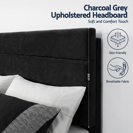 Volterra Double Bed Frame, Black