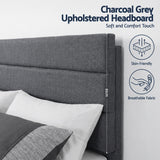 Volterra Double Bed Frame, Charcoal