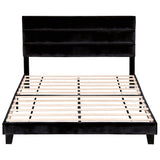 Halton King Bed, Black Velvet, view 3