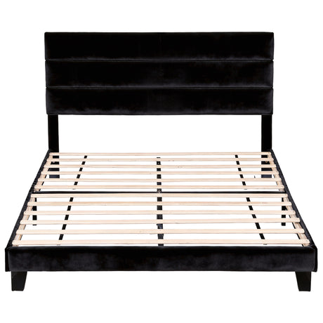 Halton King Bed, Black Velvet, view 3
