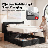 Cortona Queen Gas Lift Bed Frame, Black