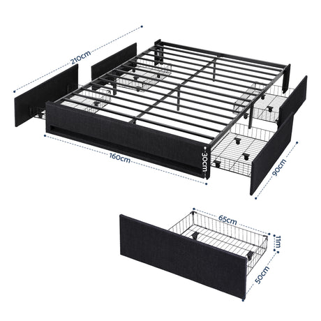Bellevue Queen Storage Bed, LED, view 2