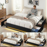 Bellevue Queen Storage Bed, LED, view 4