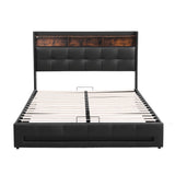 Verona Double Gas Lift Bed with LED, view 3
