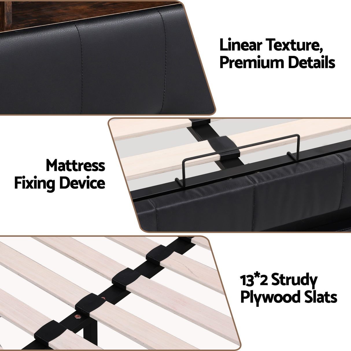 Verona Double Gas Lift Bed with LED, view 9