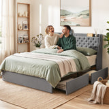 Viareggio King Storage Bed Frame, Charcoal