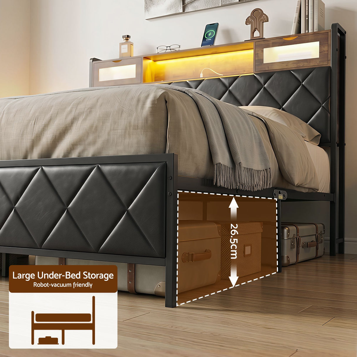 Pienza Storage Bed Frame