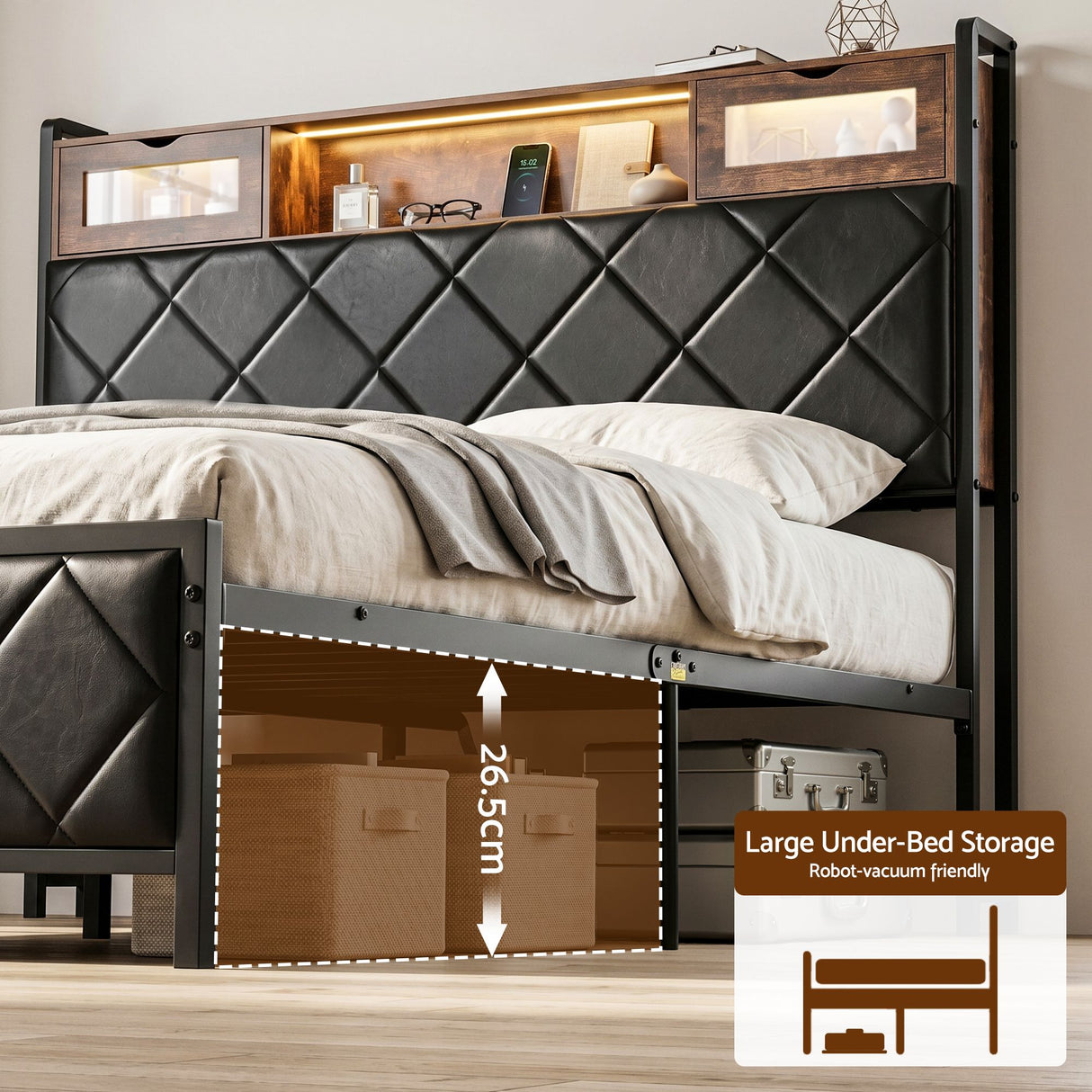 Pienza Storage Bed Frame
