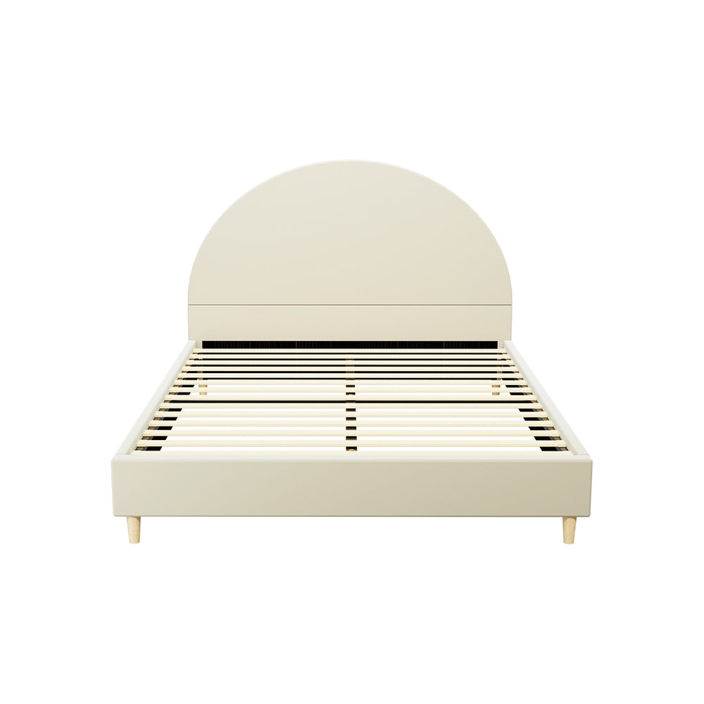 Artiss Ella Queen Size Cream Velvet Bed Frame