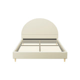Artiss Ella Queen Size Cream Velvet Bed Frame
