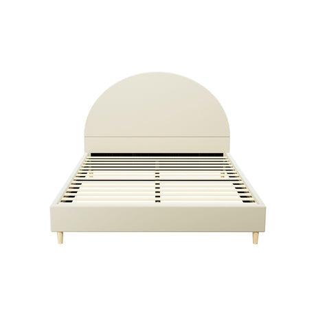 Artiss Ella Queen Size Cream Velvet Bed Frame