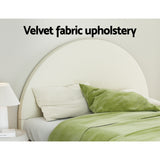 Artiss Ella Queen Size Cream Velvet Bed Frame