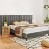 Artiss Lott Velvet Queen Bed Frame