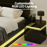 Vienna Queen LED Bed with 2 Bedsides, view 6