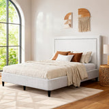 Malmo Queen Metal Platform Bed, Grey