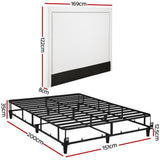 Malmo Queen Metal Platform Bed, Grey, view 2
