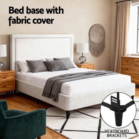 Malmo Queen Metal Platform Bed, Grey, view 4