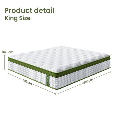 Halland King Bed with Mattress, view 3