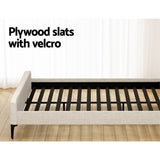 Bibbiena Queen Bed Frame with Mattress, Beige