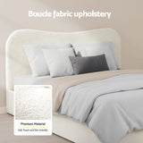 Capri Double Bed with Bedside, Beige Boucle, view 4