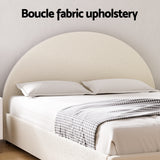 Poppi Queen Bed Frame with Bedside Table, Beige
