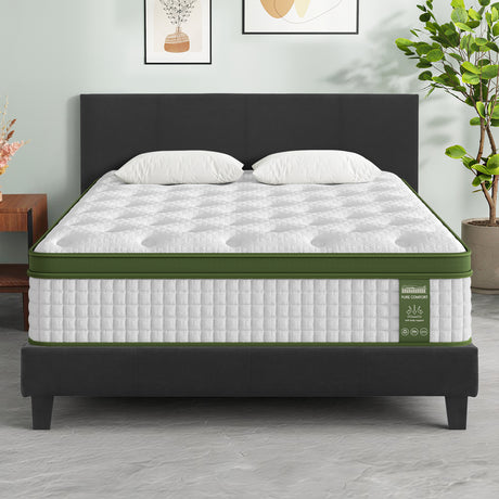 Barga Charcoal Double bed frame in a modern bedroom