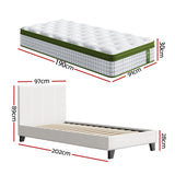 Tivoli Single Bed with Mattress, Boucle, view 2