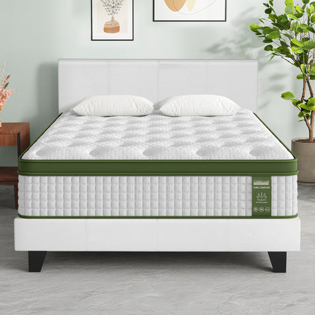 Barga White Double bed frame in a modern bedroom