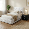 Skagen King Single Gas Lift Bed, White