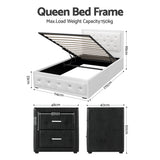 Skagen King Single Gas Lift Bed, White, view 2