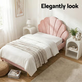 Empoli King Single Bed Frame with Bedside Tables, Pink