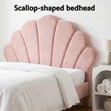 Empoli King Single Bed Frame with Bedside Tables, Pink