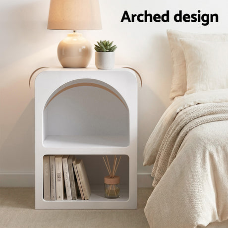 Empoli King Single Bed Frame with Bedside Tables, Pink