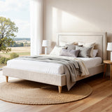 Lorne Queen Platform Bed, Beige