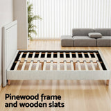 Lorne Queen Platform Bed, Beige, view 5