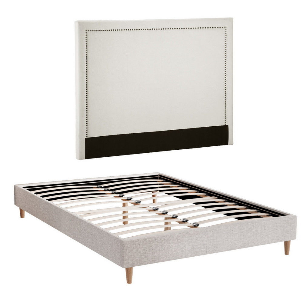 Lorne Queen Platform Bed, Beige, view 8